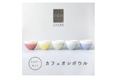 【会津本郷焼】カフェボウル5個セット 陶器 食器 カップ カラフル【樹ノ音工房】