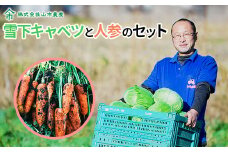 西郷村産　雪下キャベツと人参のセット　【07461-0054】