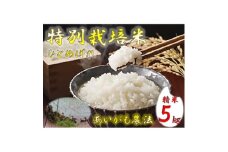 ＜特別栽培米＞あいがも農法米 ひとめぼれ 精米 5kg【1567390】