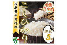 ＜数量限定/令和7年産＞中島村産『コシヒカリ』(精米)5kg【1633130】
