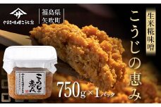 糀が生きてる生米糀味噌「こうじの恵み」750g F6U-018