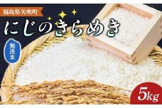 【先行予約】 令和7年産〈無洗米〉 期待の新品種！福島県矢吹町の美味しいお米！にじのきらめき 5kg コメ 米 F6U-286