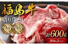 福島牛 切り落とし 600g （200g×3パック） 牛肉 黒毛和牛 和牛 国産 F6U-293