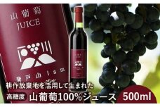 ＜耕作放棄地を活用して生まれた＞高糖度山葡萄100%ジュース 500ml【0901001】