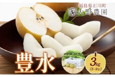 梨3kg 豊水 5～9玉 ｜ なし 旬 果物 フルーツ 甘い シャキシャキ 産地直送 新鮮 お取り寄せ 大野農園 福島県 石川町【19007】