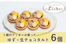【ギフト包装】ゆず＆生チョコのタルトに5種のクッキー？！『花柚子ちよ子』6個入り【タルト ギフト スイーツ 焼き菓子 お菓子 クッキー スイーツ 人気 デザート 贈り物 プレゼント ゆず チョコ 生チョコ ミニ 福島 ケーキ セット 母の日 父の日 敬老の日 クリスマス 】