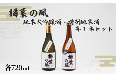 「楢葉の風」 純米大吟醸酒 ・ 特別純米酒 セット 720ml 各1本【純米大吟醸 特別純米 酒 お酒 日本酒 セット 贈り物 飲み比べ 祝い 華やか ブランド 日本 福島 ギフト 敬老の日 お盆 イベント 誕生日】