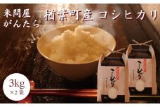 2023年産 米問屋がんたら 楢葉町産 コシヒカリ 6kg(3kg×2袋)　001c011