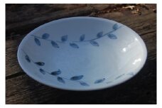 土志工房【木の葉文皿】18×18×4 陶器 焼き物