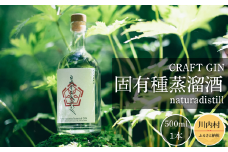 【ふるさと納税】naturadistill 固有種蒸溜酒 500ml｜国産 クラフトジン 無添加 ジン 香り高い ボタニカル使用｜福島県 川内村