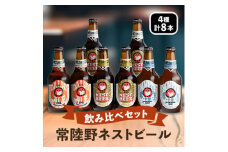 常陸野ネストビール飲み比べ8本セット[DHNB-33]_ ビール 飲み比べ 酒 アルコール クラフトビール 常陸野ネスト 詰合せ セット ギフト 贈答 茨城県 人気 おすすめ 送料無料 【1363570】