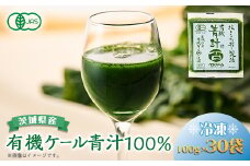 ベルファームの冷凍有機青汁百 茨城県産ケール100% 100g×30袋 ＜離島・沖縄配送不可＞【1443688】