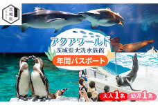 アクアワールド茨城県大洗水族館　年間パスポート(大人1名・幼児1名分)【1510279】