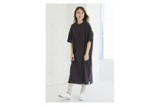 マタニティから使えるモーハウスの授乳服　シンプルワンピース(チャコール)【1590249】