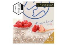 風早いちご園 とちおとめ 冷凍いちご2kg(1kg×2パック) 真空冷凍 長期保存【1647801】
