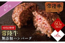 【定期便6回】お中元 肉 常陸牛ハンバーグ100g×10個 計1kg × 6回 セット ギフト リピーター続出！ お返し 内祝い 記念日 プレゼント 誕生日 個別真空パック 焼くだけでレストランの味（DU-60）