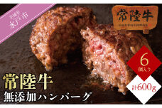 常陸牛100％ ハンバーグ 無添加 100g×6個 リピーター続出！ 冷凍 お中元 食べ物 肉 ギフト 11000円 焼くだけでレストランの味 小分け 茨城県 水戸（DU-78）