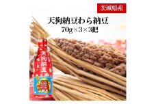 【天狗納豆】わら納豆3本入り 3把【納豆 なっとう 老舗 極小粒 大豆 朝食 ご飯 水戸市 水戸 茨城県 10000円以内 1万円以内】 (DQ-1)