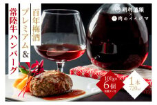 ZZ-2　【明利酒類×肉のイイジマ】百年梅酒プレミアム＆常陸牛ハンバーグ