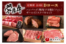 【定期便 全6回】常陸牛 6ヶ月 定期便 Dコース ハンバーグ 焼肉 すき焼き フィレ サーロイン ステーキ ヒレ肉 ステーキ肉 ギフト セット プレゼント 黒毛和牛 ふるさと納税 定期便 肉 ギフト対応【肉のイイジマ】（DU-110）
