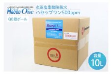 次亜塩素酸除菌水 ハセップワン500ppm　10L【除菌 次亜塩素酸 安心 安全 ペット ウイルス除去 消臭 水戸市 茨城県】（JD-1）