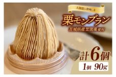 【人気店の美味しさ】茨城県笠間栗で作るモンブラン6個入り【モンブラン 栗 笠間栗 クリ くり ケーキ お菓子 スイーツ 人気 水戸市 茨城県】（JL-5）