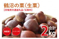 【先行予約】【2025年9月中旬より順次発送】石岡市鶴沼の栗（生栗）2kg（茨城県共通返礼品/石岡市）【くり 栗 農薬不使用 オーガニック オーガニッ栗 珍しい 希少 秋 茨城県産 果物 果樹 栗ご飯 水戸市】（KN-5）