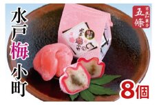 【五條製菓】水戸梅小町８個入り 梅「ふくゆい」【期間限定 ブランド梅 ブランド 梅ペースト 果肉 求肥 お菓子 和菓子 梅干し うめぼし 水戸市 茨城県】（JK-1）