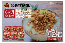 【6ヶ月定期便】【天狗納豆】極小粒パック納豆90g　12個入 ×6回【納豆 なっとう 老舗 極小粒 大豆 朝食 ご飯 水戸市 水戸 茨城県 30000円以内 3万円以内】（DQ-10）