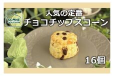 チョコチップスコーン 16個【人気 しっとり 冷凍 冷凍スコーン ミルクチョコレート チョコレート 本場 イギリス 焼き菓子 スイーツ 水戸市 水戸 茨城県 25000円以内】（AR-18）