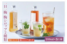 【数量限定】一日一梅 梅シロップ ２種類詰合せ ５倍希釈（200ml×各１本）【梅干 水戸乃梅ふくゆい 赤しそ 天然酵母 水戸市 茨城県】（CU-4）
