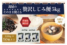 涸沼産冷凍しじみ中粒５kg（100g×50p）【シジミ 中粒しじみ 産地直送 砂抜き済み 砂抜き 小分け包装 味噌汁 みそ汁 茨城県】（CA-26）