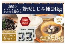 【6ヶ月定期便】涸沼産冷凍しじみ中粒４kg（100g×40p）【シジミ 中粒しじみ 産地直送 砂抜き済み 砂抜き 小分け包装 味噌汁 みそ汁 茨城県】（CA-25）