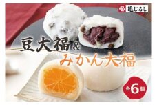ごろごろ豆大福 ゆず香るみかん大福 各6個入り【豆大福 フルーツ 大福 餅 スイーツ あんこ みかん ゆず おやつ 手土産 メディア掲載 お取り寄せ ギフト グルメ 贈答 冷凍 亀印製菓 茨城県 水戸市】(MP-12)
