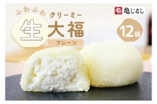 ふわふわクリーミー生大福プレーン 6個入り 2箱【大福 和菓子 生大福 スイーツ クリーム アイス おやつ 手土産 お取り寄せ ギフト グルメ 贈答 冷凍 亀印製菓 茨城県 水戸市】（MP-6)