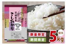 【10月より順次発送】【数量限定】【令和7年産新米】美味追求 茨城県産こしひかり 5キロ 精米【お米 ごはん こしひかり おにぎり 茨城県 水戸市】(NA-1)