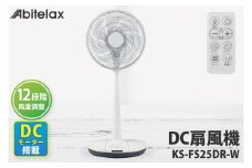 ケーズデンキオリジナルモデル DC扇風機 KS-FS25DR-W【家電 静音 省エネ DCモーター 風量調節 首振り 新生活】(NE-6)