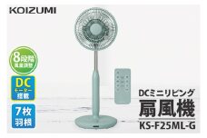 【数量限定】ケーズデンキオリジナルモデル DCミニリビング扇風機 KS-F25ML-G【家電 静音 省エネ DCモーター 風量調節 首振り 新生活】(NE-9)