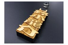 〈オーダーメイド〉ネームプレート　木製　国産ひのき　【ゴルフ　名入れ　本革ベルト付　オリジナル　プレゼント　名入り】