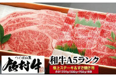 極上ステーキ・すき焼きセット1250g前後（500g+750g）【飯村牛】和牛A5ランク ※離島への配送不可
