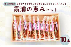 霞浦の恵みセット（ワカサギフロランタンクッキー×10本） ｜ サクサクのアーモンドヌガークッキーに霞ヶ浦にゆかりの深いワカサギとエビの佃煮を使った珍しいフロランタンクッキー　※離島への配送不可