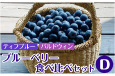 大粒 ブルーベリー食べ比べセット (D) 農薬不使用
※離島への配送不可
※着日指定不可