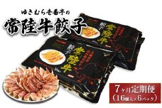 【7ヶ月定期便】ゆきむら壱番亭の常陸牛餃子6パック(96個入り) ※離島への配送不可