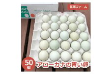 江原ファーム　アローカナの青い卵 ５０個 割れ補償 | 卵 50個 玉子 たまご タマゴ 生卵 鶏卵 生みたて 産みたて アローカナ 新鮮 濃厚 健康 青い卵 TKG たまごかけごはん ご飯のお供 国産 ギフト 贈答 贈り物 お中元 お歳暮 プレゼント 茨城県 古河市 直送 農家直送 産地直送 _AG02