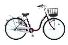 内装3段オートライト付き自転車ディオラ26型ワインレッド ※関東地方以外への配送不可 | 自転車 26インチ 3段 変速 オートライト 小豆色 赤 レッド チャリ チャリンコ 通勤 通学 日常 買い物 おでかけ 運動 安全 便利 関東限定 おしゃれ かわいい 贈答 ギフト 贈り物 プレゼント 茨城県 古河市 _AV41