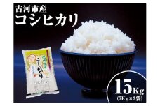 令和5年産 関東平野で育った古河市産コシヒカリ 15kg（5kg×3袋） ※着日指定不可 ※離島への配送不可 | 米 こめ コメ 15キロ 精米 こしひかり コシヒカリ 古河市産 茨城県産 贈答 贈り物 プレゼント 茨城県 古河市 直送 産地直送 送料無料 _DG01