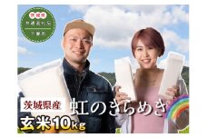 茨城県下妻市産虹のきらめき玄米10kg〈茨城県共通返礼品・下妻市〉 | 米 こめ コメ 玄米 10キロ にじのきらめき にじきら 茨城県産 贈答 贈り物 プレゼント 茨城県 古河市 直送 農家直送 産地直送 送料無料 _DN03