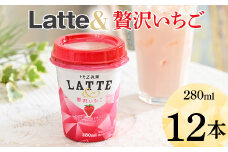 latte&　贅沢いちご　12本 ※着日指定不可 | ラテ いちごラテ 苺ラテ 苺 イチゴ らて 珈琲 コーヒー coffee おいしい カップ ドリンク 飲料 ラテアンド トモエ乳業 トモヱ乳業 ともえ乳業 ミルク 甘い ブレンド 甘酸っぱい 果汁 茨城県 古河市 _DT04