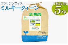 スプリングライス ミルキークィーン (無洗米) 5kg | 米 こめ コメ 5キロ 無洗米 白米 ミルキークイーン みるきーくいーん 古河市産 茨城県産 取り寄せ お取り寄せ ギフト 贈答 贈り物 プレゼント お中元 お歳暮 茨城県 古河市 直送 農家直送 産地直送 送料無料 _BI36