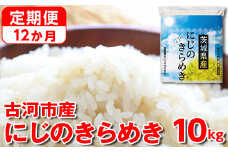 【定期便 12か月】令和6年産 古河市産にじのきらめき 10kg（5kg×2袋） | 米 こめ コメ 10キロ 定期便 精米 にじのきらめき 虹のきらめき にじきら 古河市産 茨城県産 贈答 贈り物 プレゼント 茨城県 古河市 直送 農家直送 産地直送 送料無料 国産 _DP48